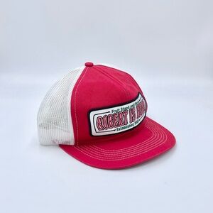 Vintage Robert Is Here Fruit Stand Patch Red White SnapBack Trucker Hat Adult OS